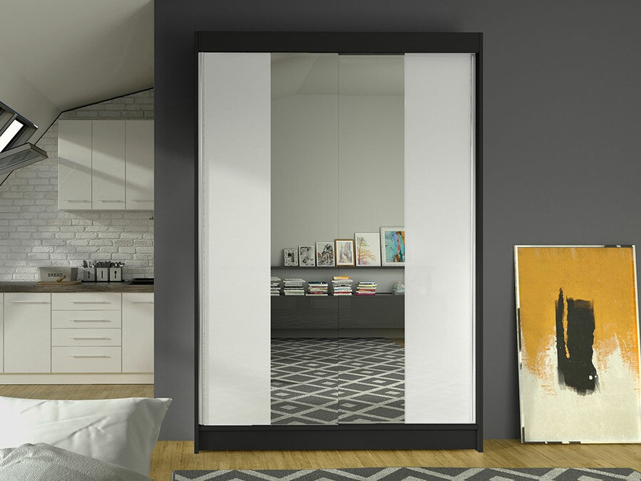 Armoire Closico Salvor II (Noir + Blanc)