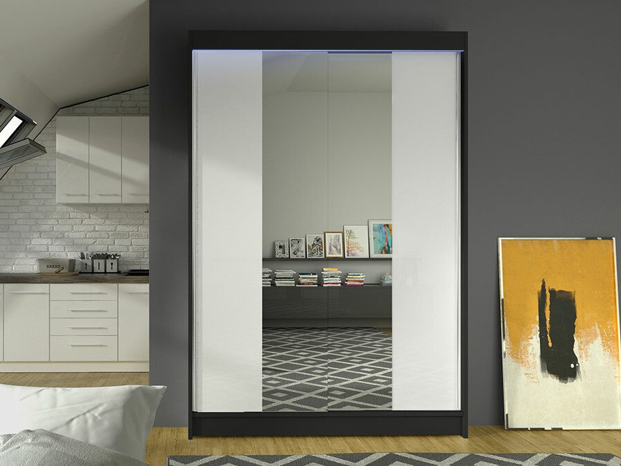 Armoire Closico Salvor II (Noir + Blanc)