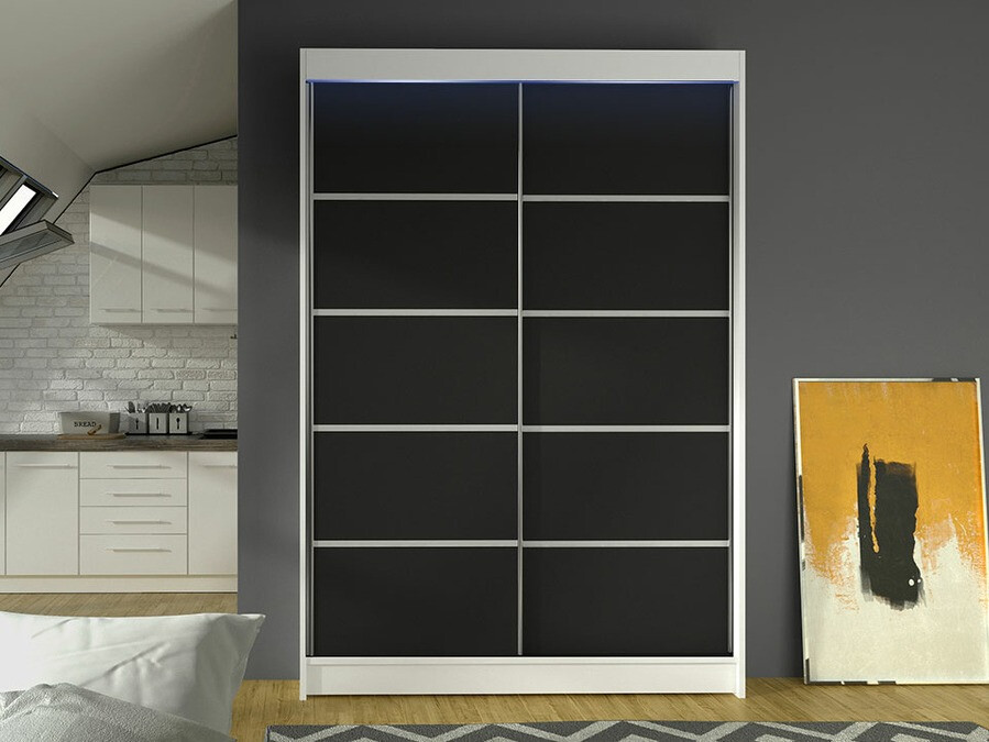 Armoire Closico Salvor IV (Blanc + Noir)