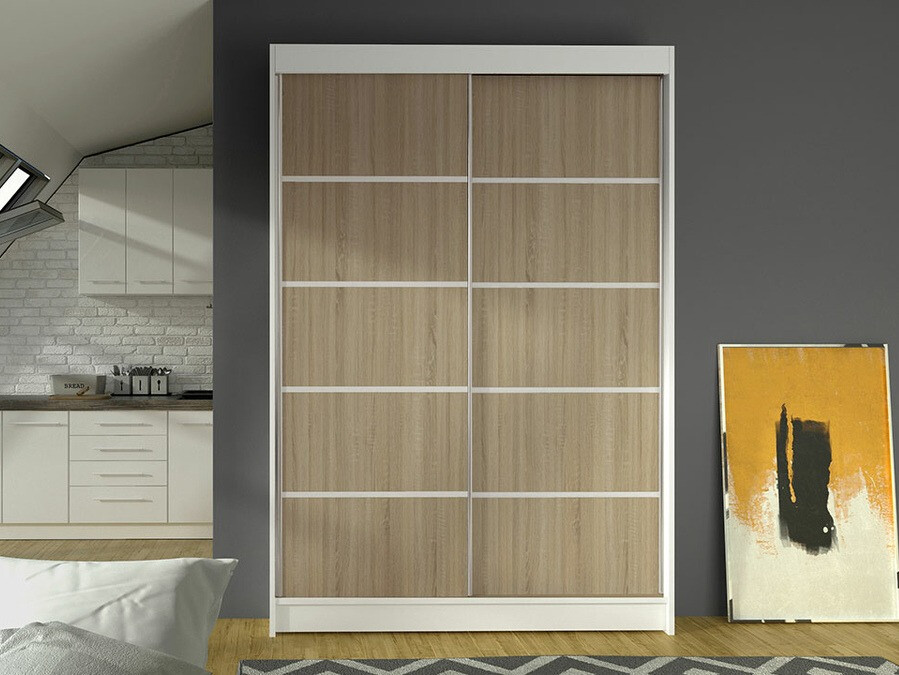 Armoire Closico Salvor IV (Blanc + Sonoma chêne)