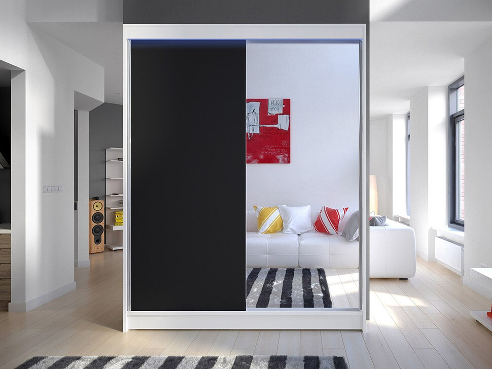 Armoire Closico Vastor I (Blanc + Noir)