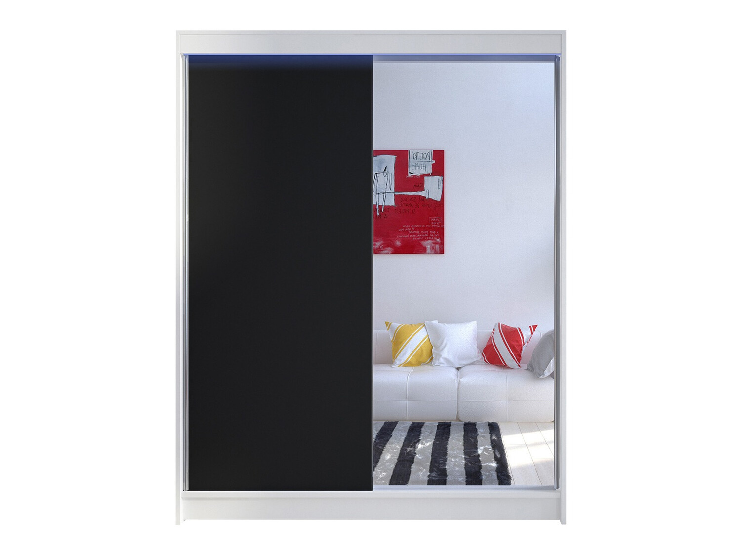 Armoire Closico Vastor I (Blanc + Noir)