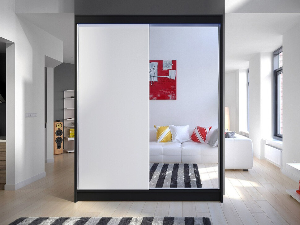 Armoire Closico Vastor I (Noir + Blanc)