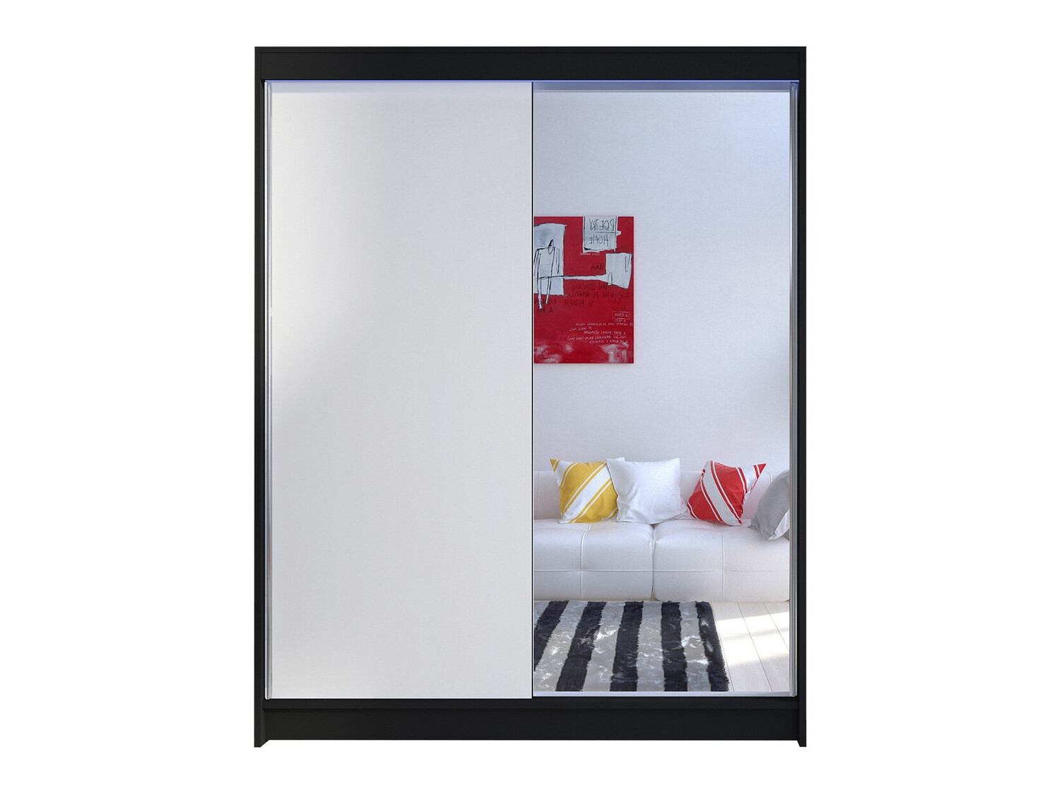 Armoire Closico Vastor I (Noir + Blanc)