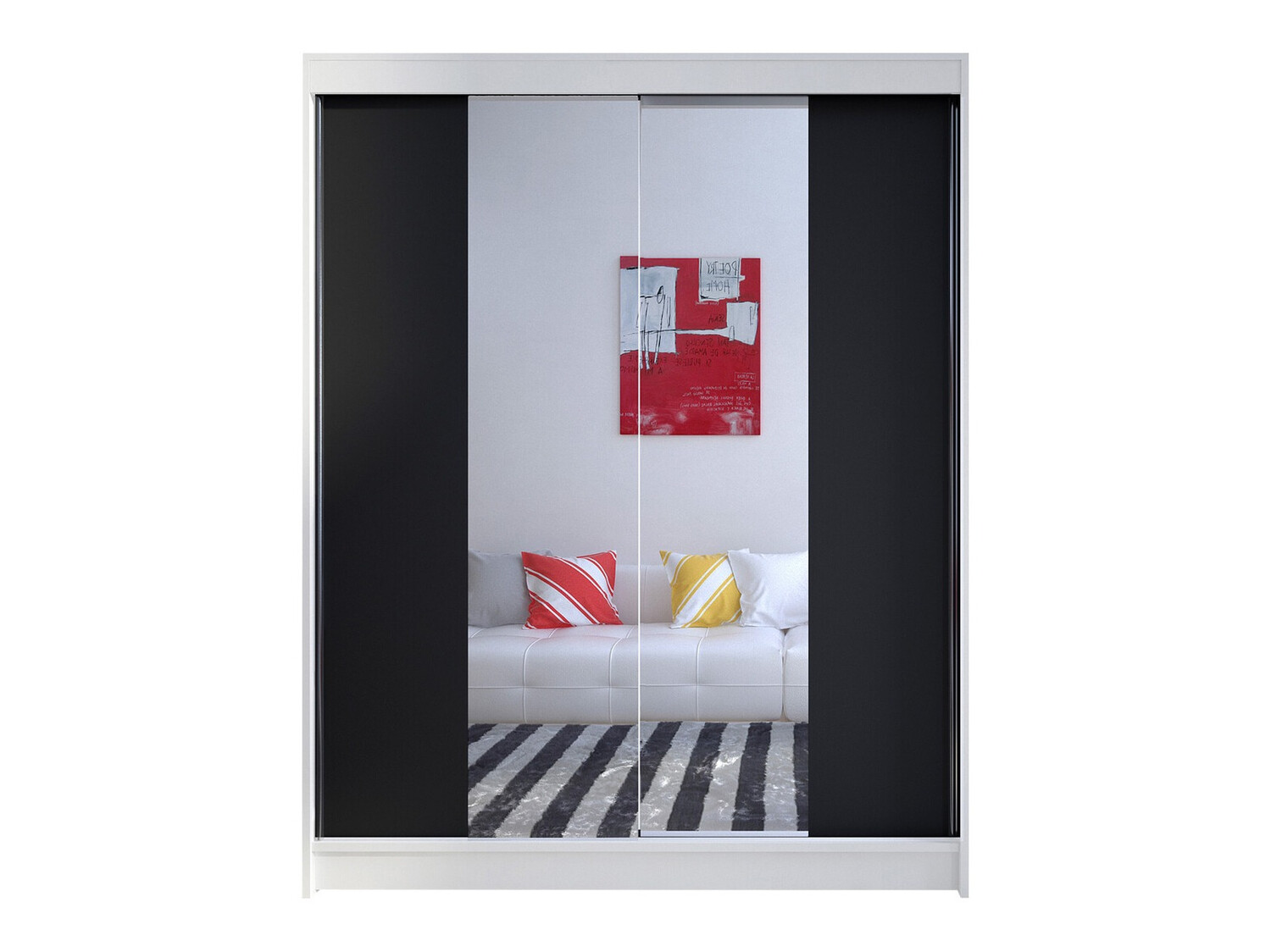 Armoire Closico Vastor II (Blanc + Noir)