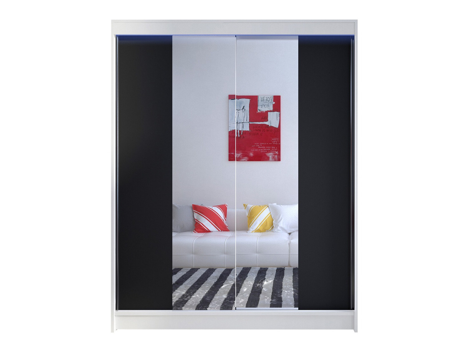 Armoire Closico Vastor II (Blanc + Noir)