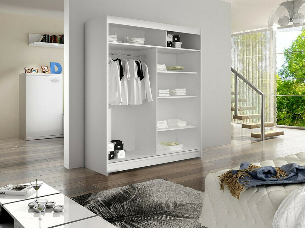Armoire Closico Vastor II (Blanc + Sonoma chêne)