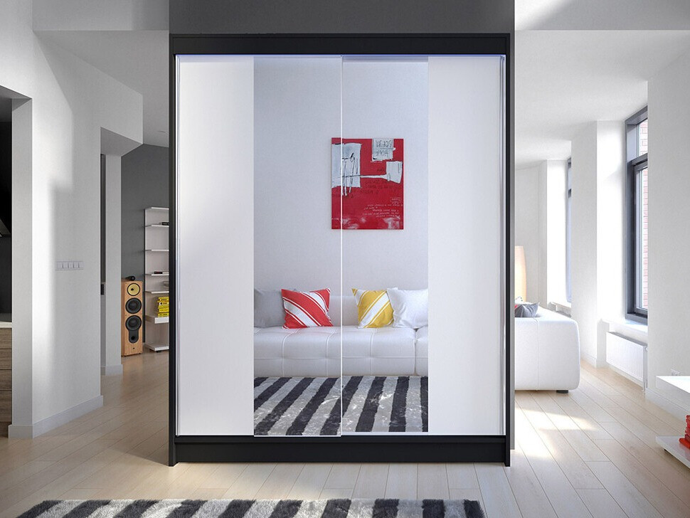 Armoire Closico Vastor II (Noir + Blanc)