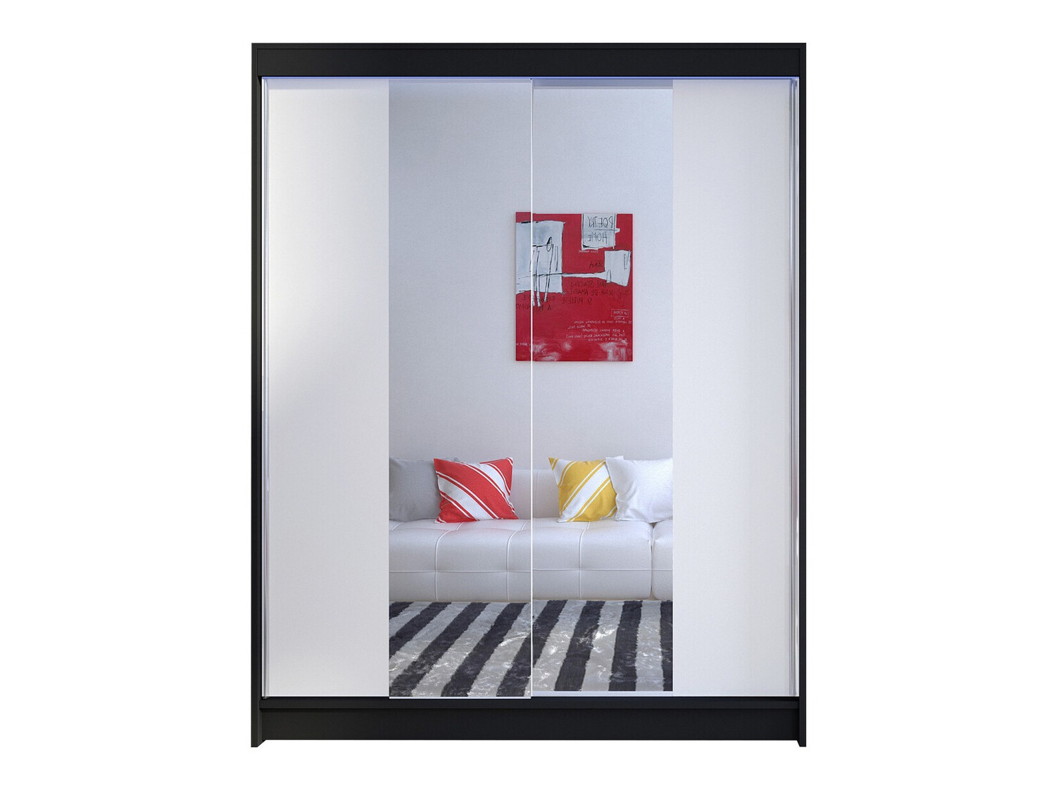 Armoire Closico Vastor II (Noir + Blanc)