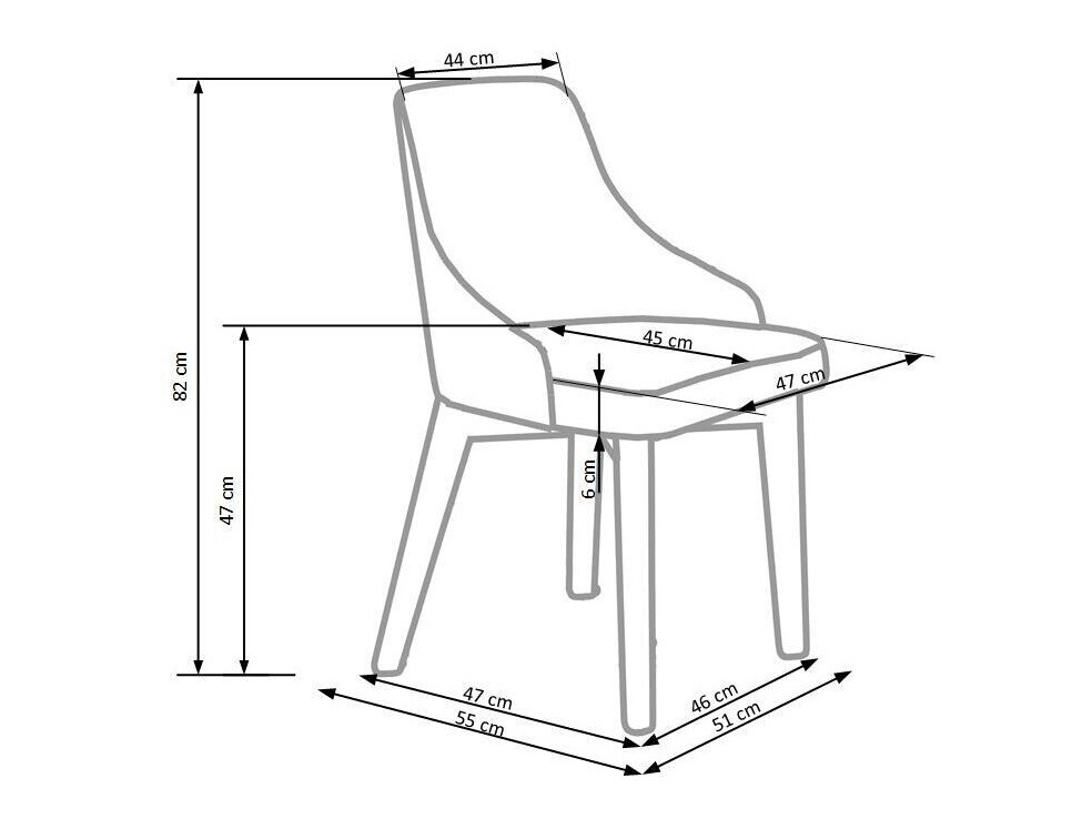 Chaise Houston 577 (Crème + Chêne)