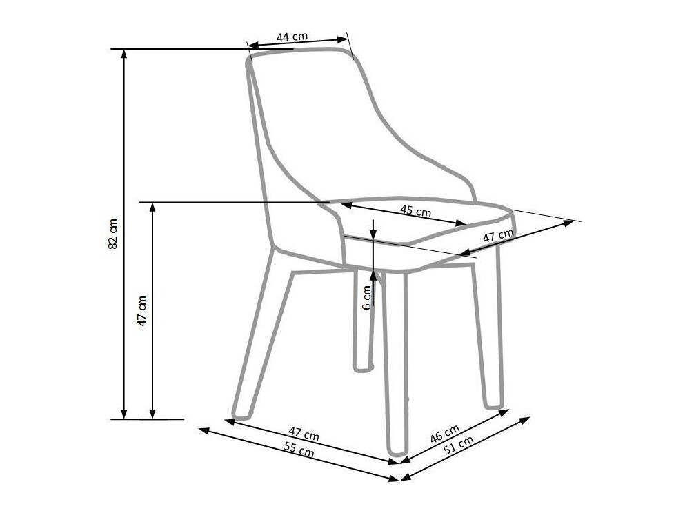 Chaise Houston 577 (Gris + Sonoma chêne)