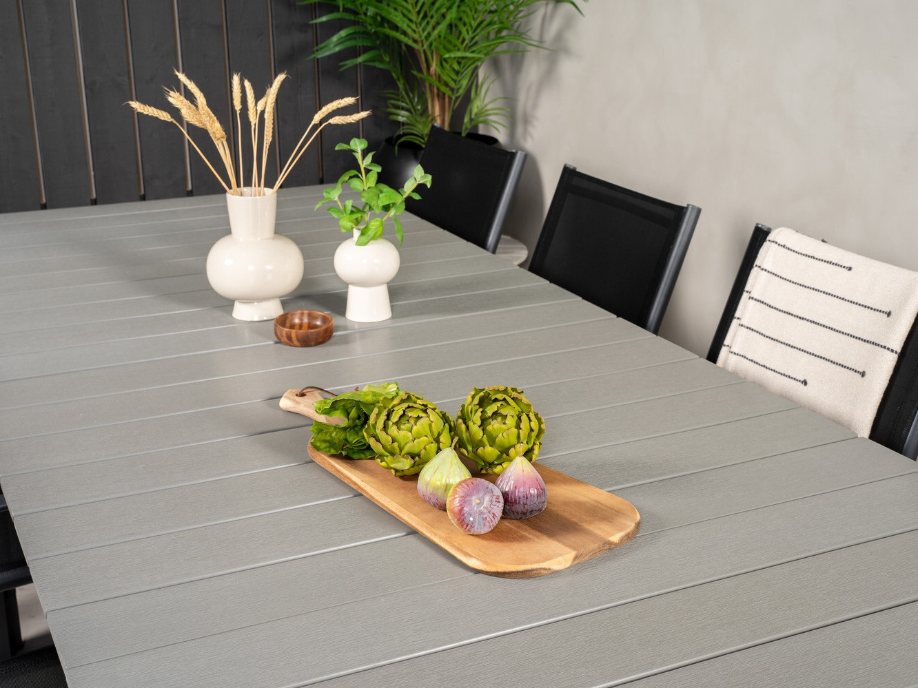 Ensemble table et chaises Dallas 3031 (Noir + Gris)