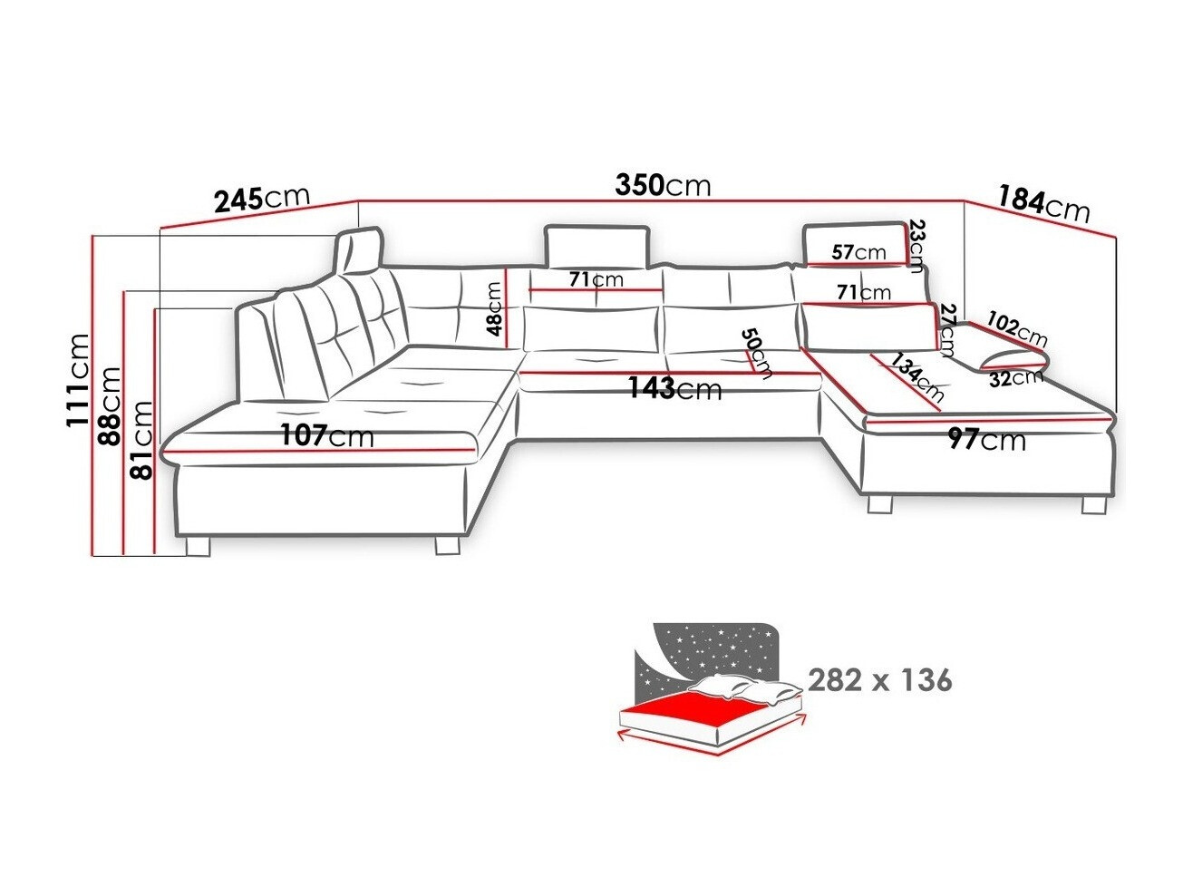 Canapé d'angle Lincoln 109 (Grande 61)