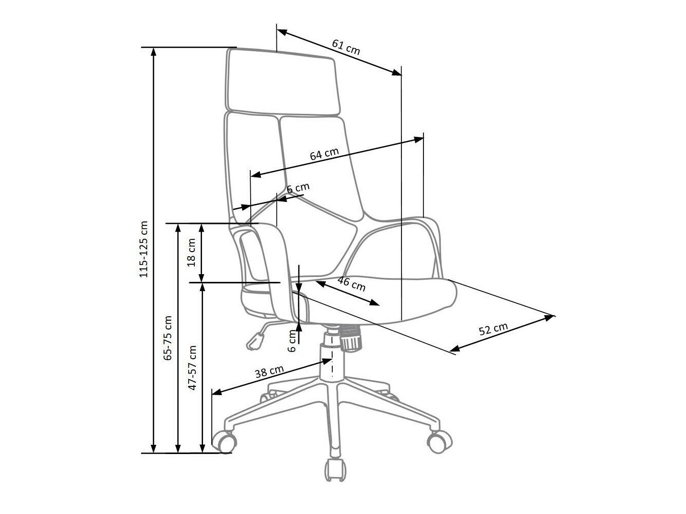 Chaise de bureau Houston 1201