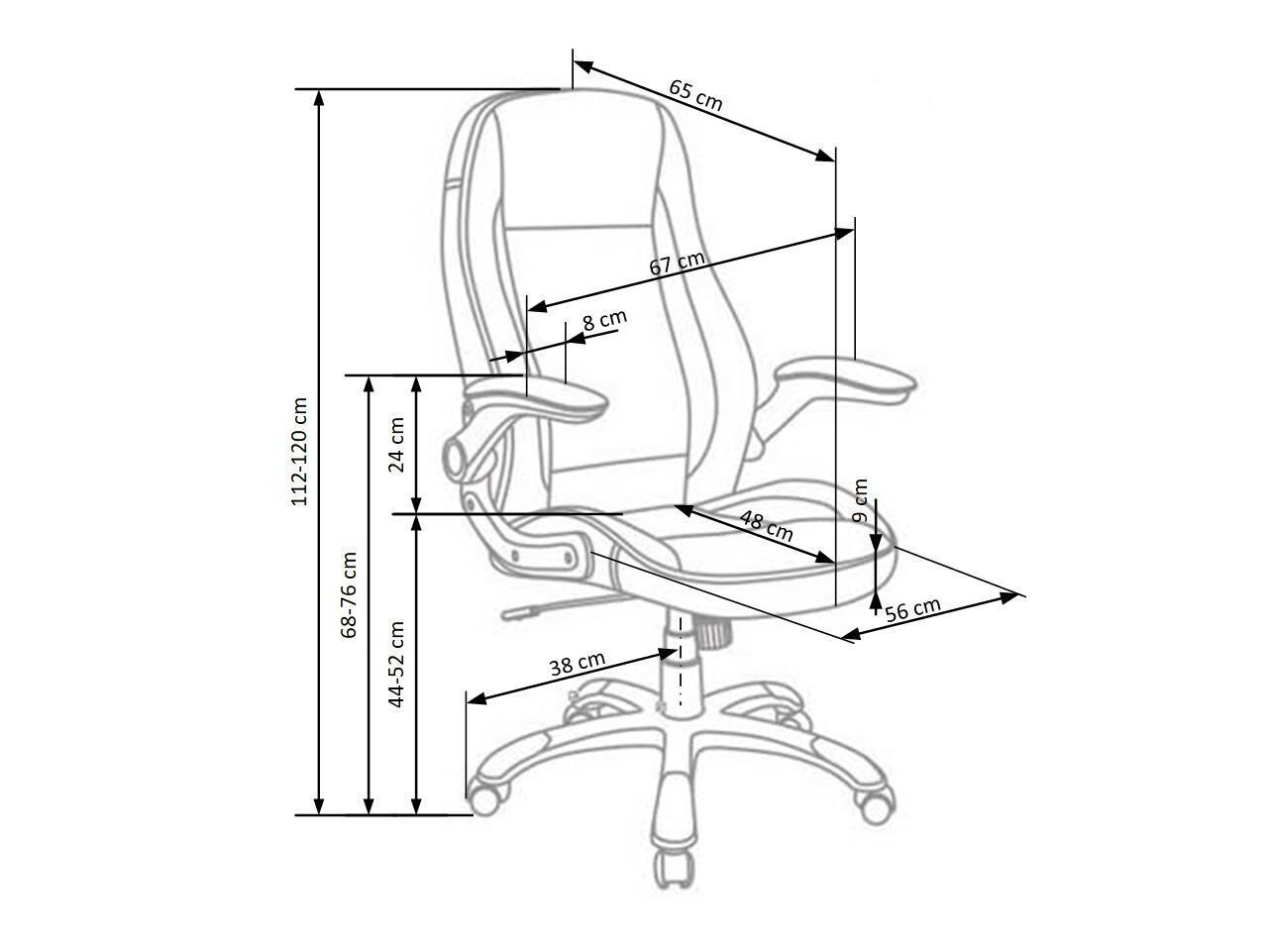 Chaise de bureau Houston 569 (Blanc + Noir)