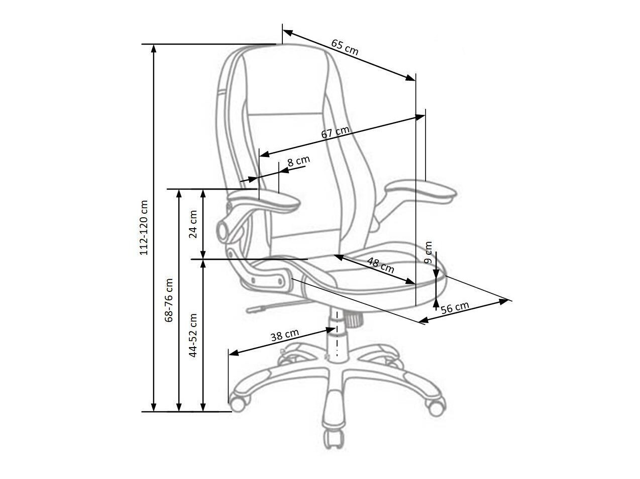 Chaise de bureau Houston 569 (Gris + Blanc)