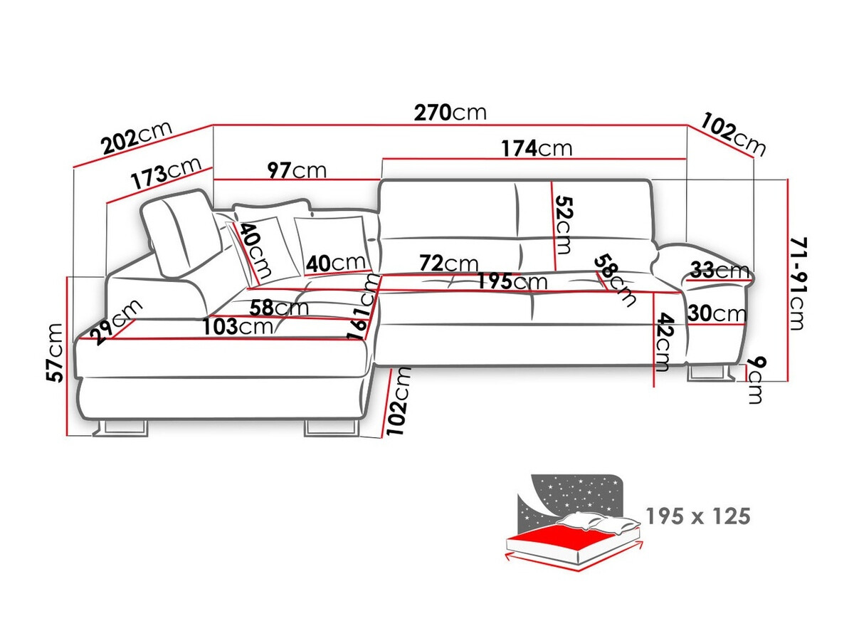 Canapé d'angle Comfivo Ruta VII (Rinaldi 15 + Rinaldi 13)