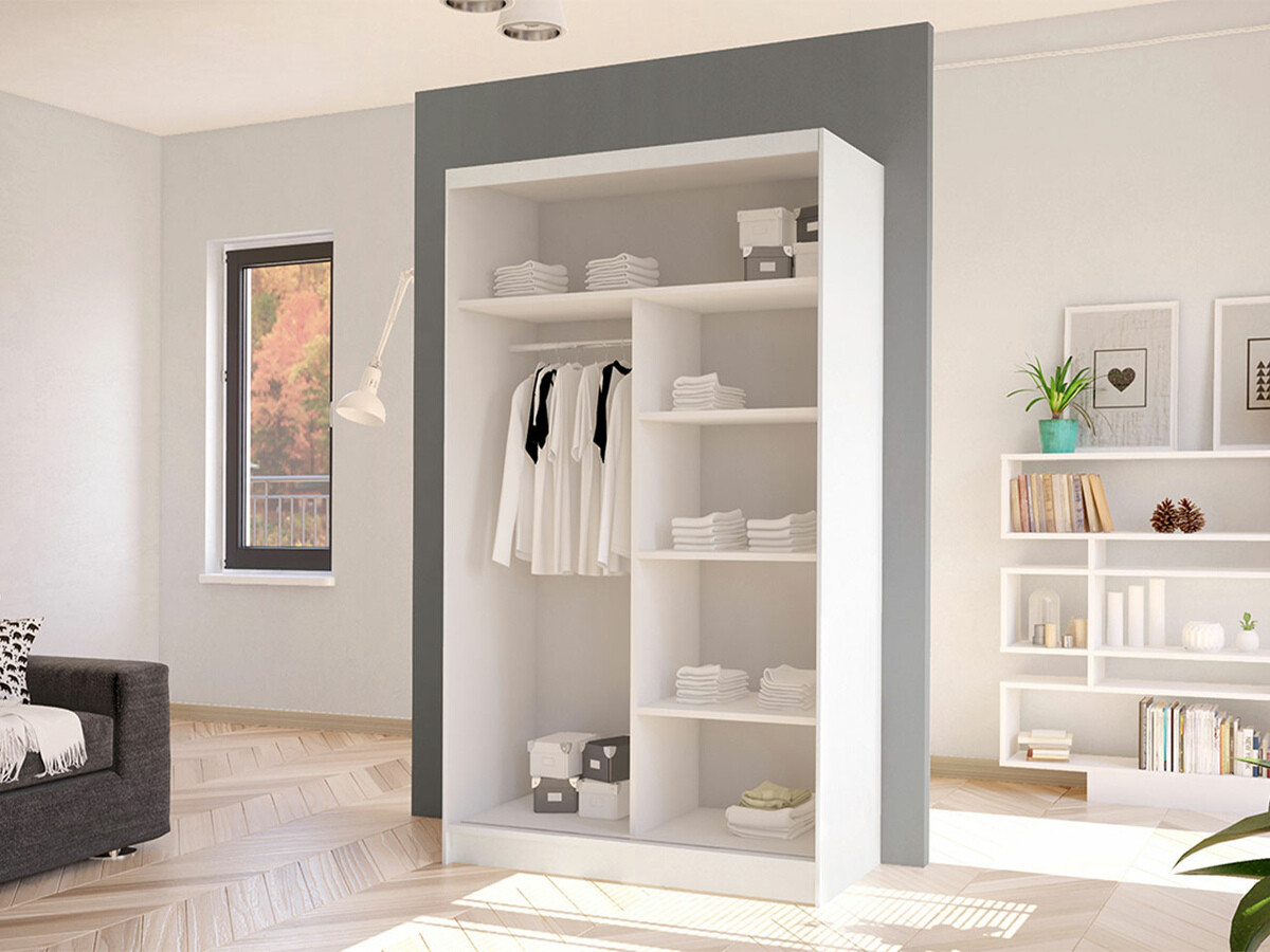 Armoire Closico 162 (Blanc + Sonoma chêne)