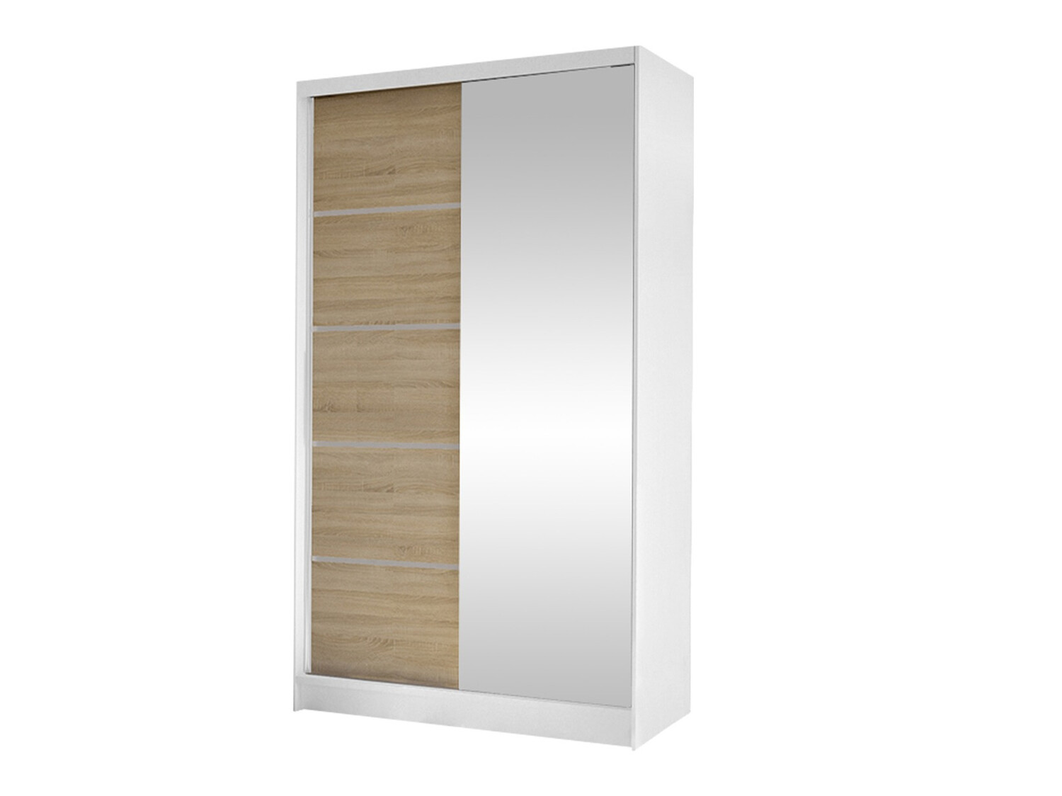 Armoire Closico Fractor III (Blanc + Sonoma chêne)