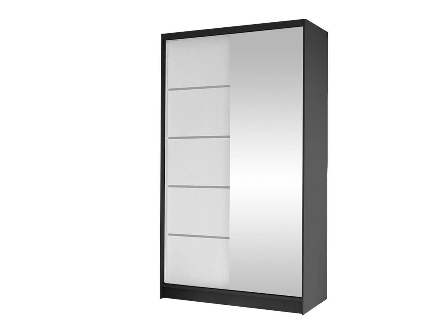 Armoire Closico Fractor III (Noir + Blanc)