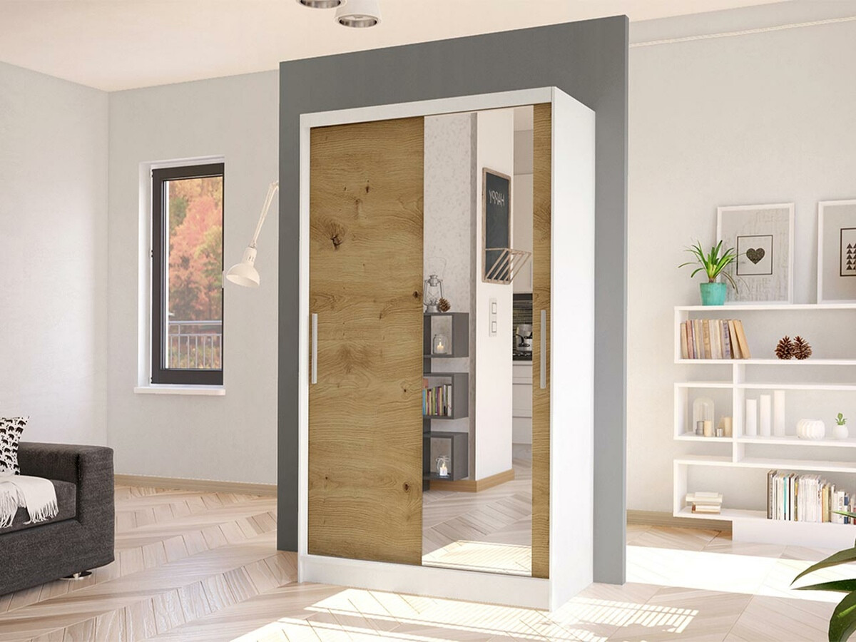 Armoire Closico Structor VI (Blanc + Chêne Artisan)
