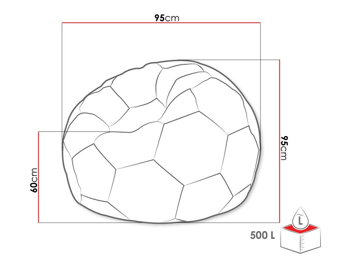 Pouf poire Comfivo Pectus (Bleu + Blanc)