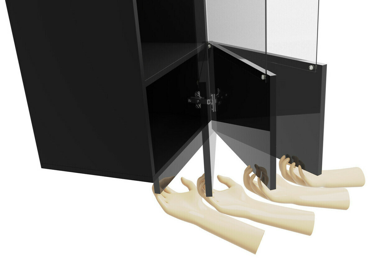 Ensemble de salon Tivdalu 105 (Noir + Noir brillant)