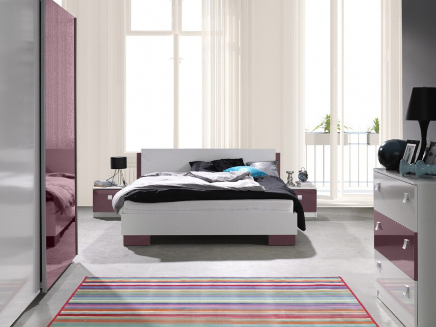 Lit Murrieta 110 (Blanc + Brillant Pourpre)