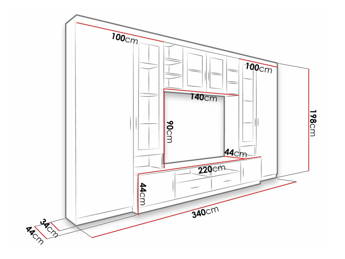 Ensemble de salon Bacces (Sonoma chêne)