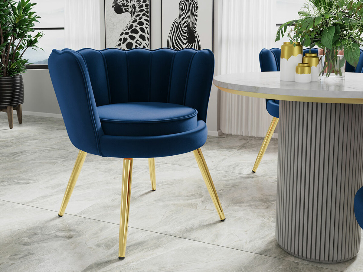 Fauteuil Comfivo Univae (Bleu + Doré)