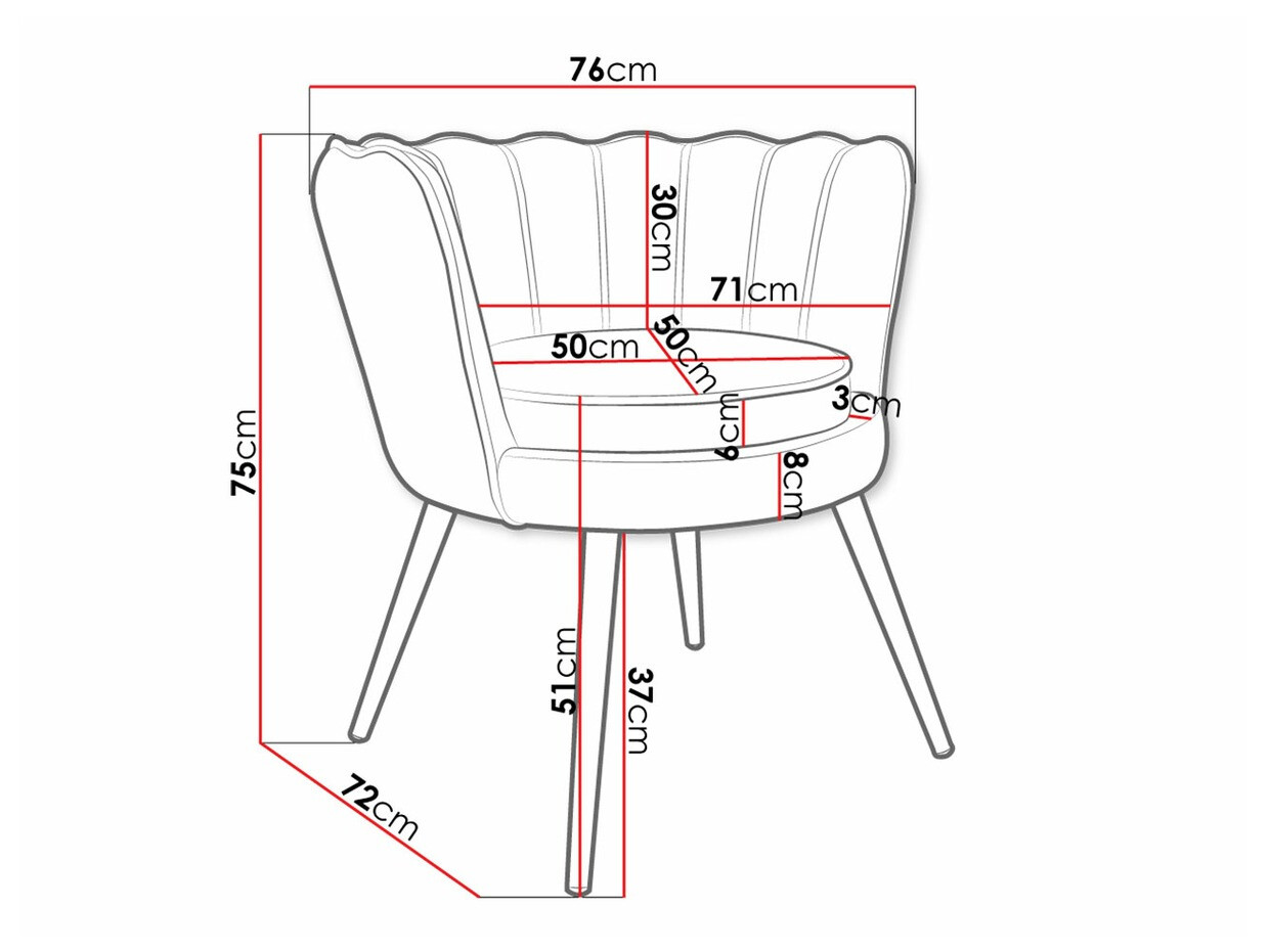 Fauteuil Comfivo Univae (Bleu + Doré)