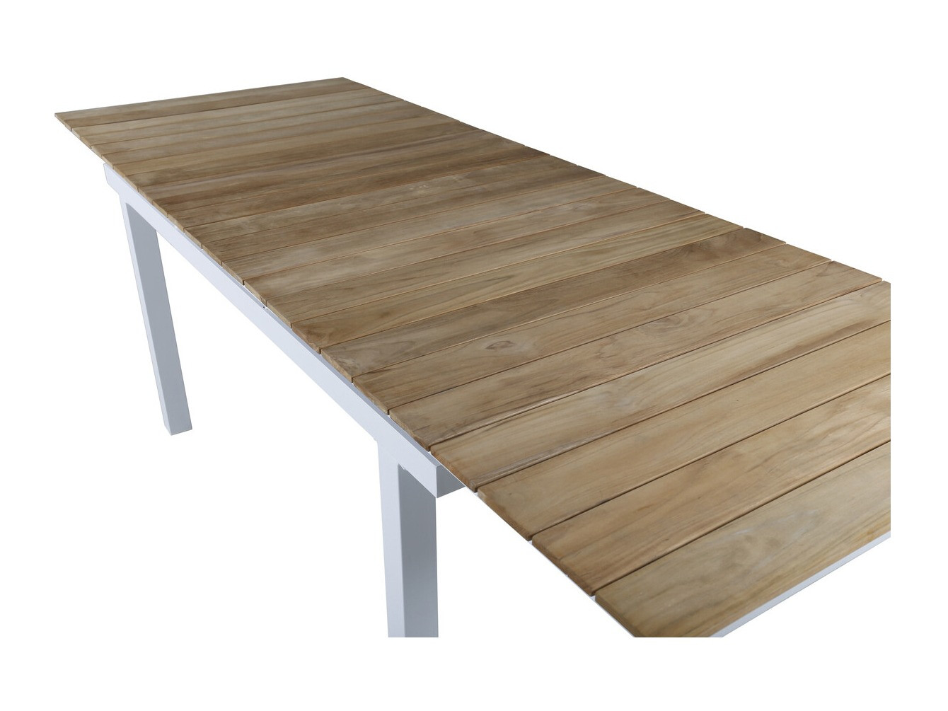Table de jardin Dallas 2844 (Blanc + Marron)
