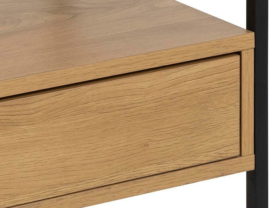 Table de chevet Norsica 695 (Noir + Chêne sauvage)
