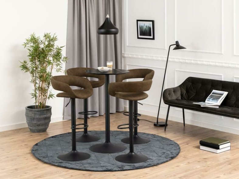 Chaise de bar mi-hauteur Norsica 280 (Marron + Noir)