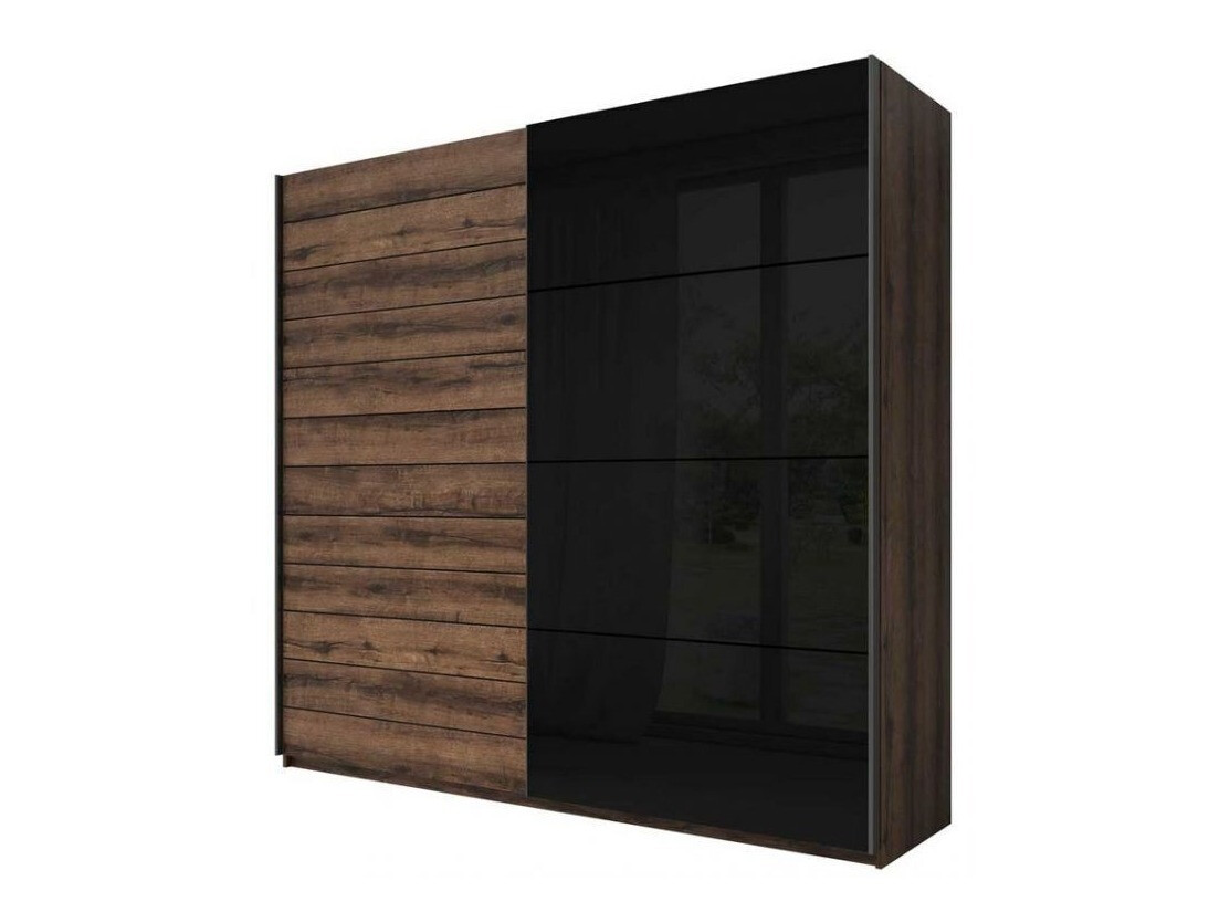 Armoire Levruvu 105 (Chêne du Monastery + Noir)