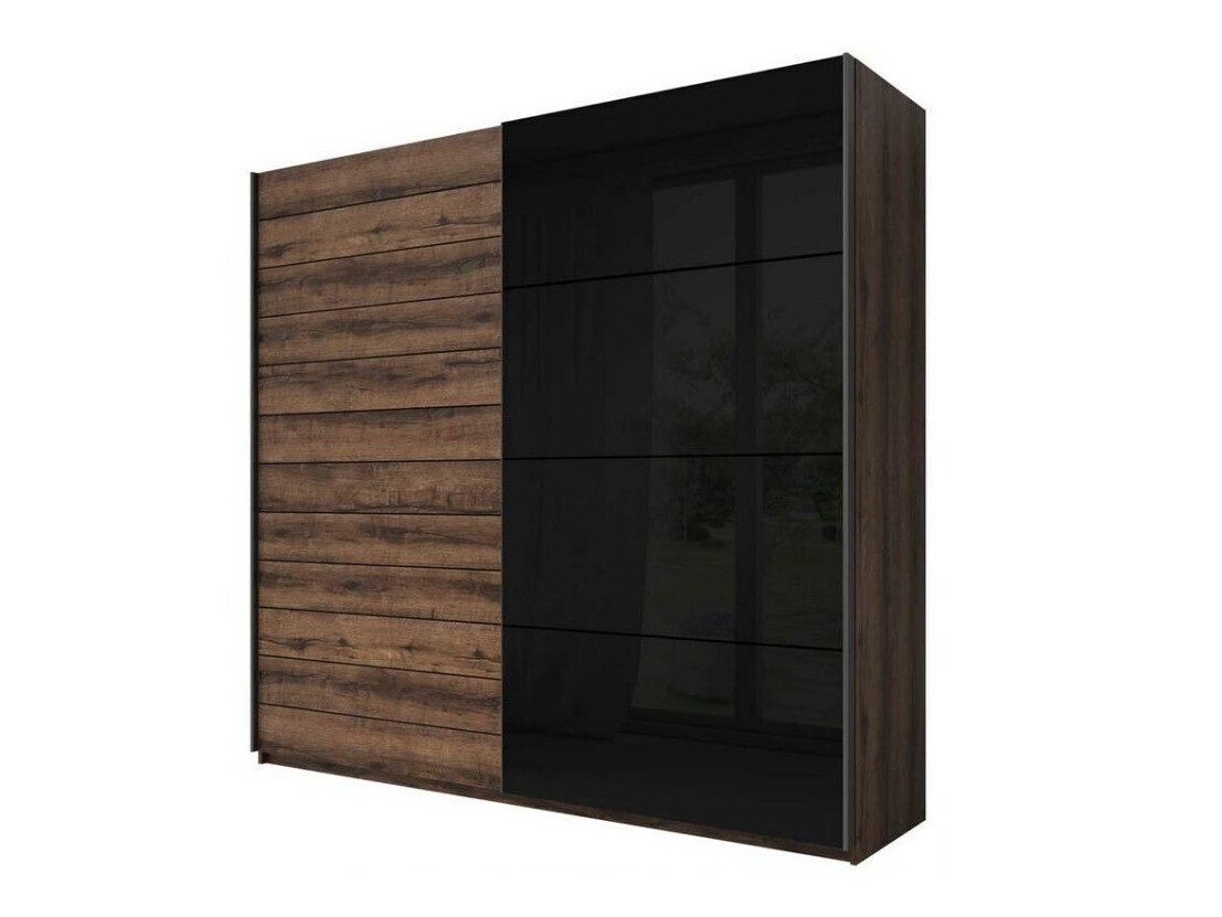 Armoire Levruvu 105 (Chêne du Monastery + Noir)