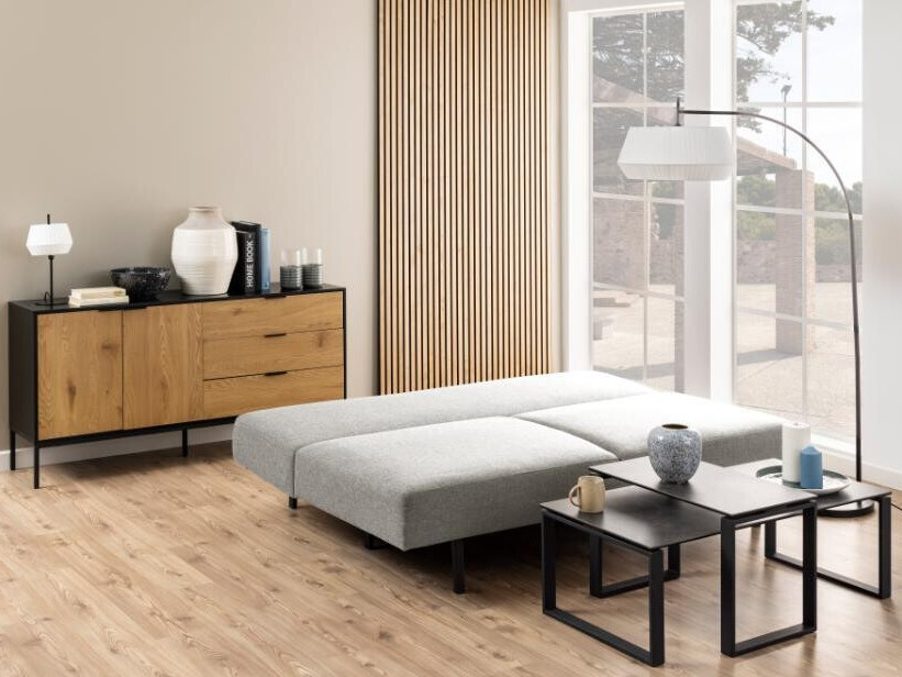 Canapé convertible Norsica 436 (Gris clair)