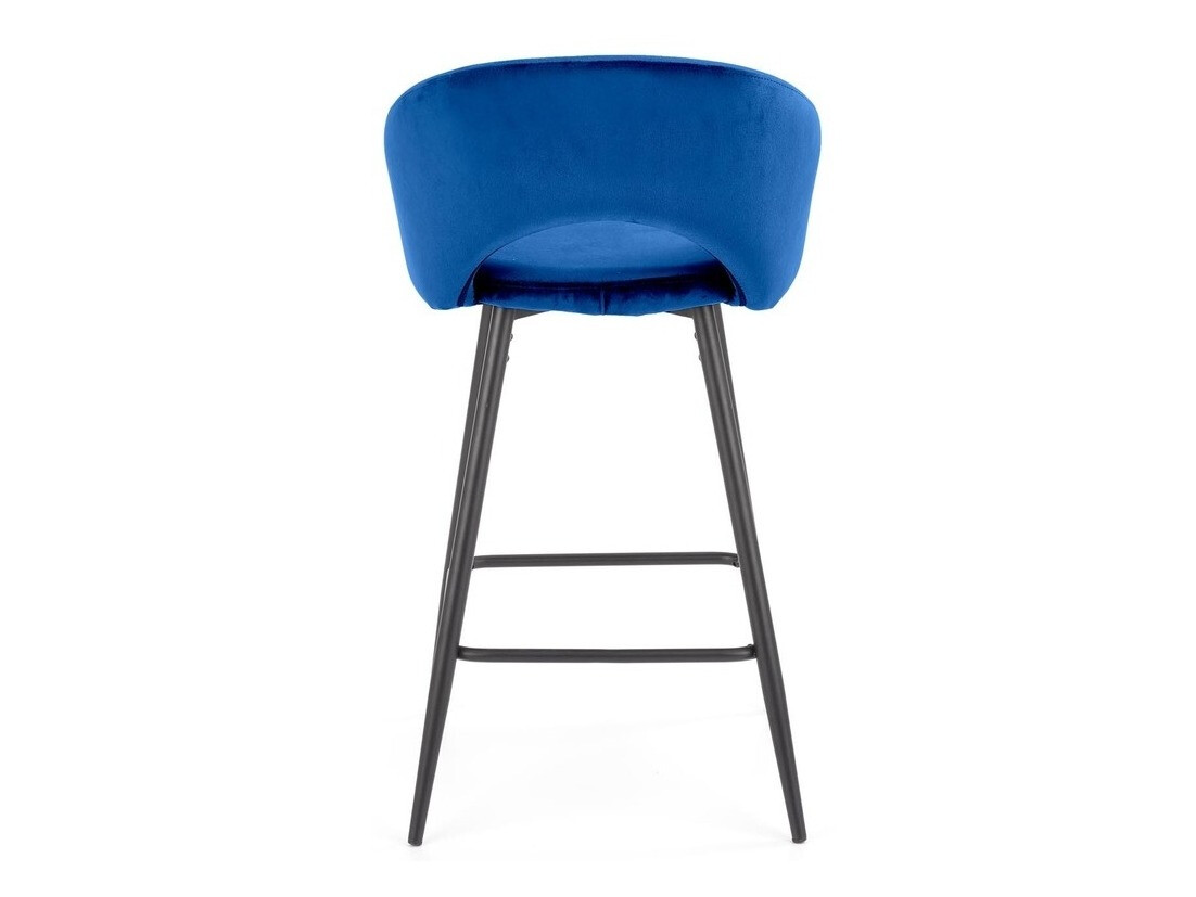 Chaise de bar mi-hauteur Houston 881 (Bleu foncé + Noir)