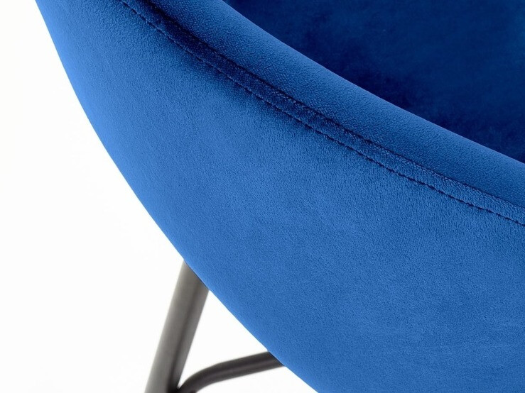 Chaise de bar mi-hauteur Houston 881 (Bleu foncé + Noir)