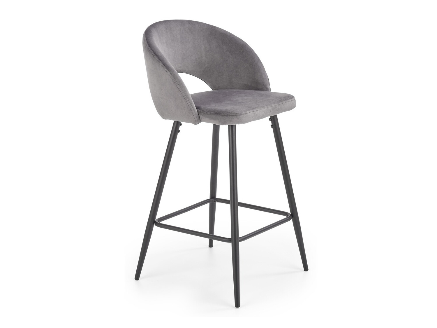 Chaise de bar mi-hauteur Houston 881 (Gris + Noir)