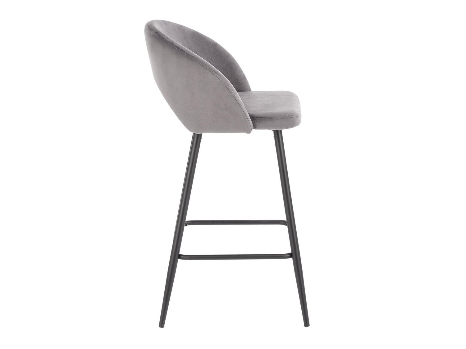 Chaise de bar mi-hauteur Houston 881 (Gris + Noir)