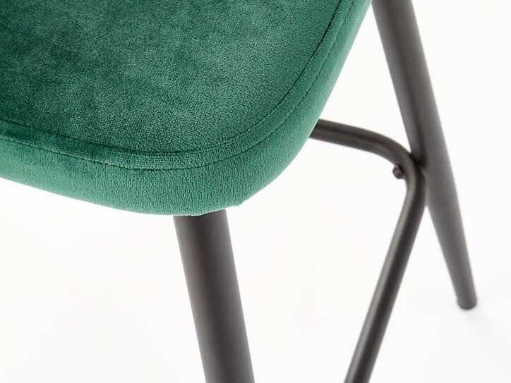 Chaise de bar mi-hauteur Houston 881 (Vert foncé + Noir)