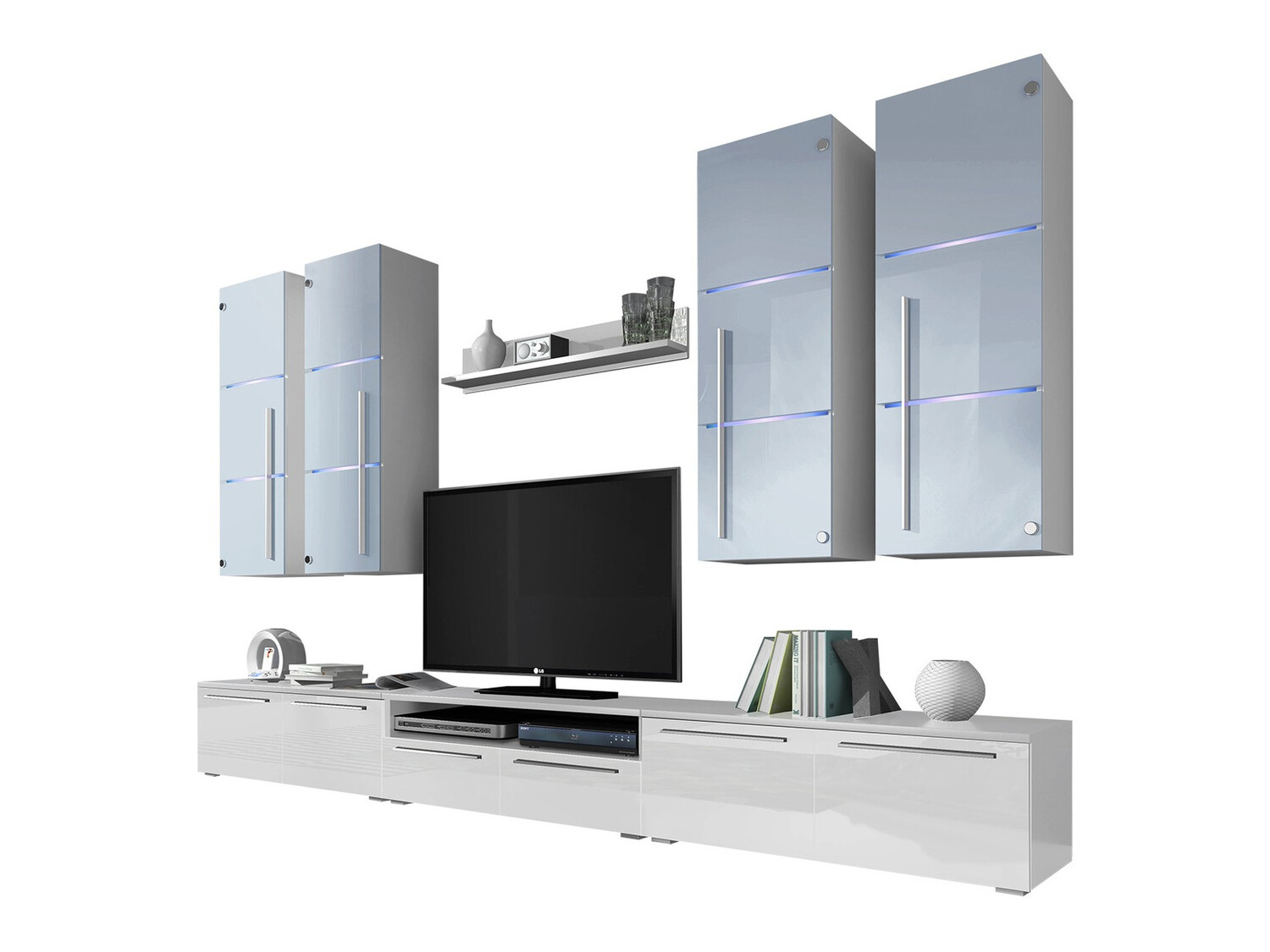 Ensemble de salon Flos (Blanc + Blanc brillant)