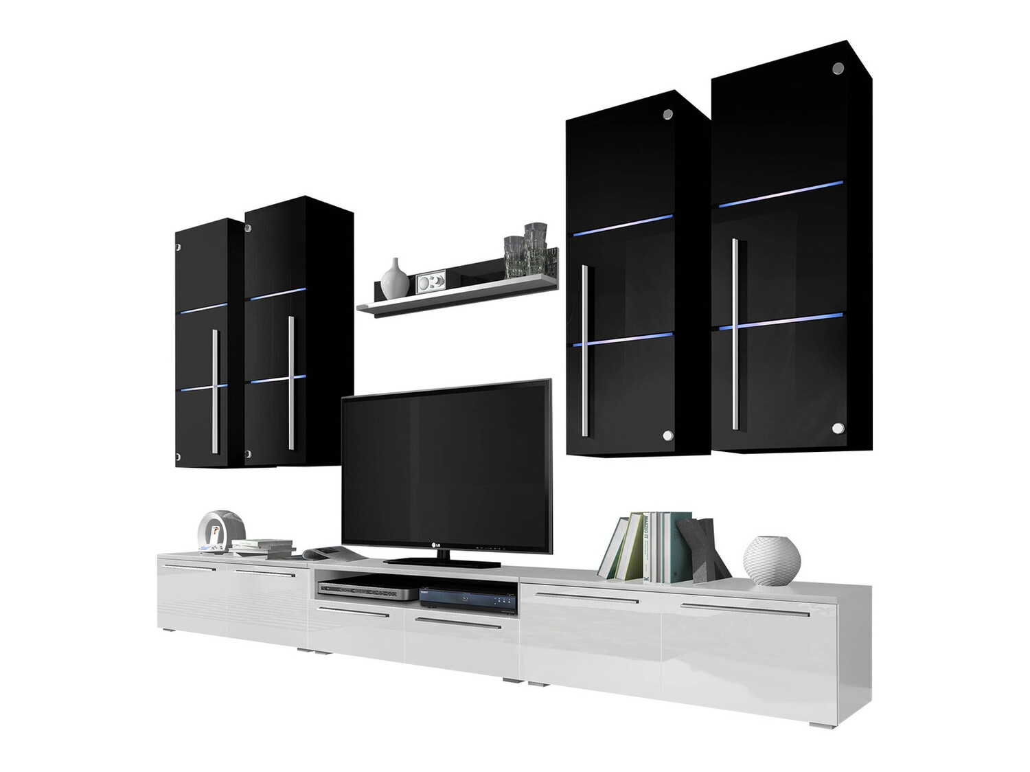 Ensemble de salon Flos (Blanc + Blanc brillant)