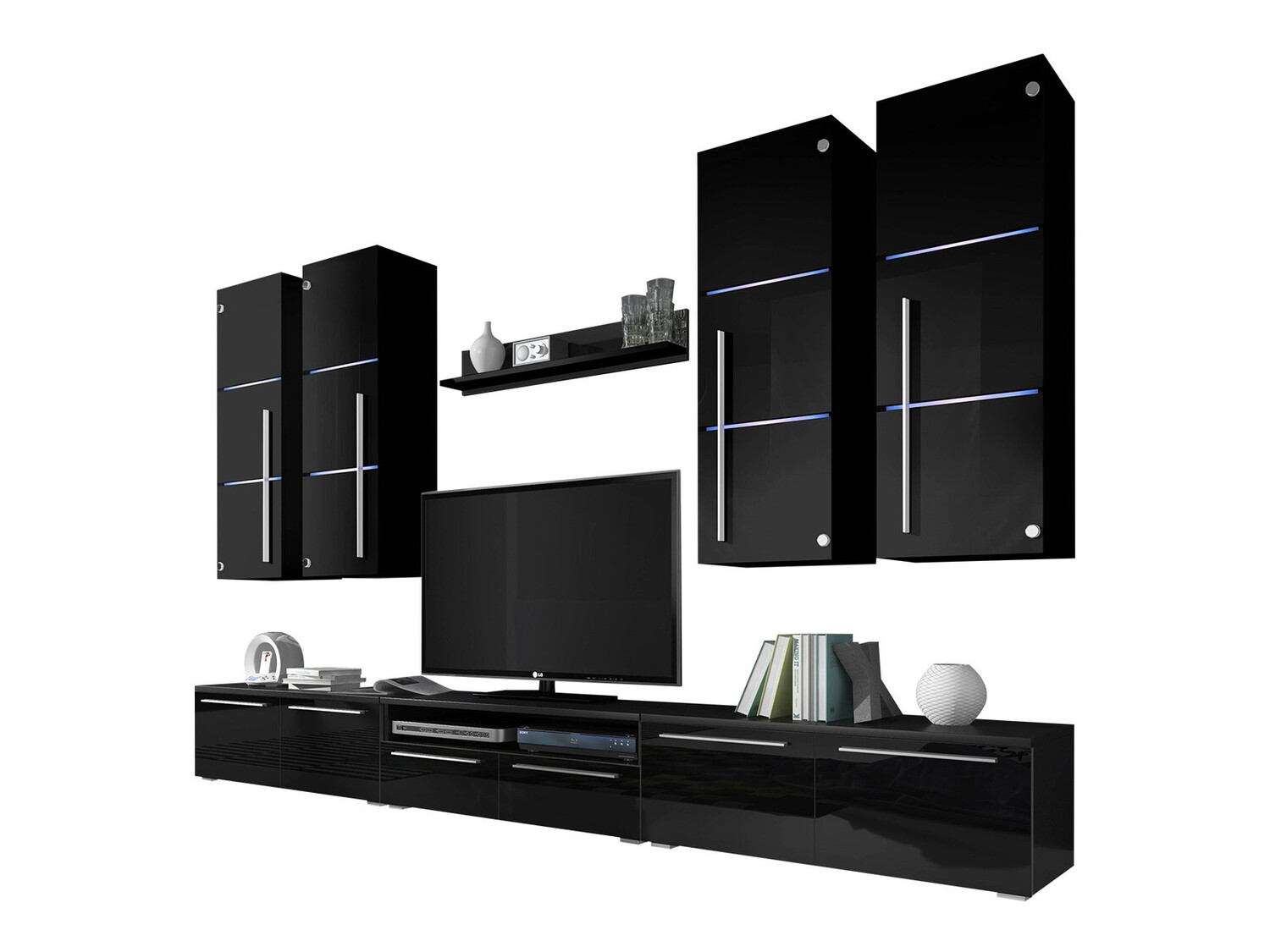 Ensemble de salon Flos (Noir + Noir brillant)