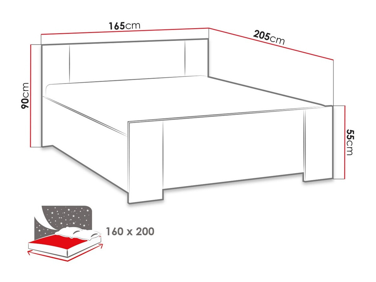Lit Catromi 101 (Blanc + Soft Pik 011)