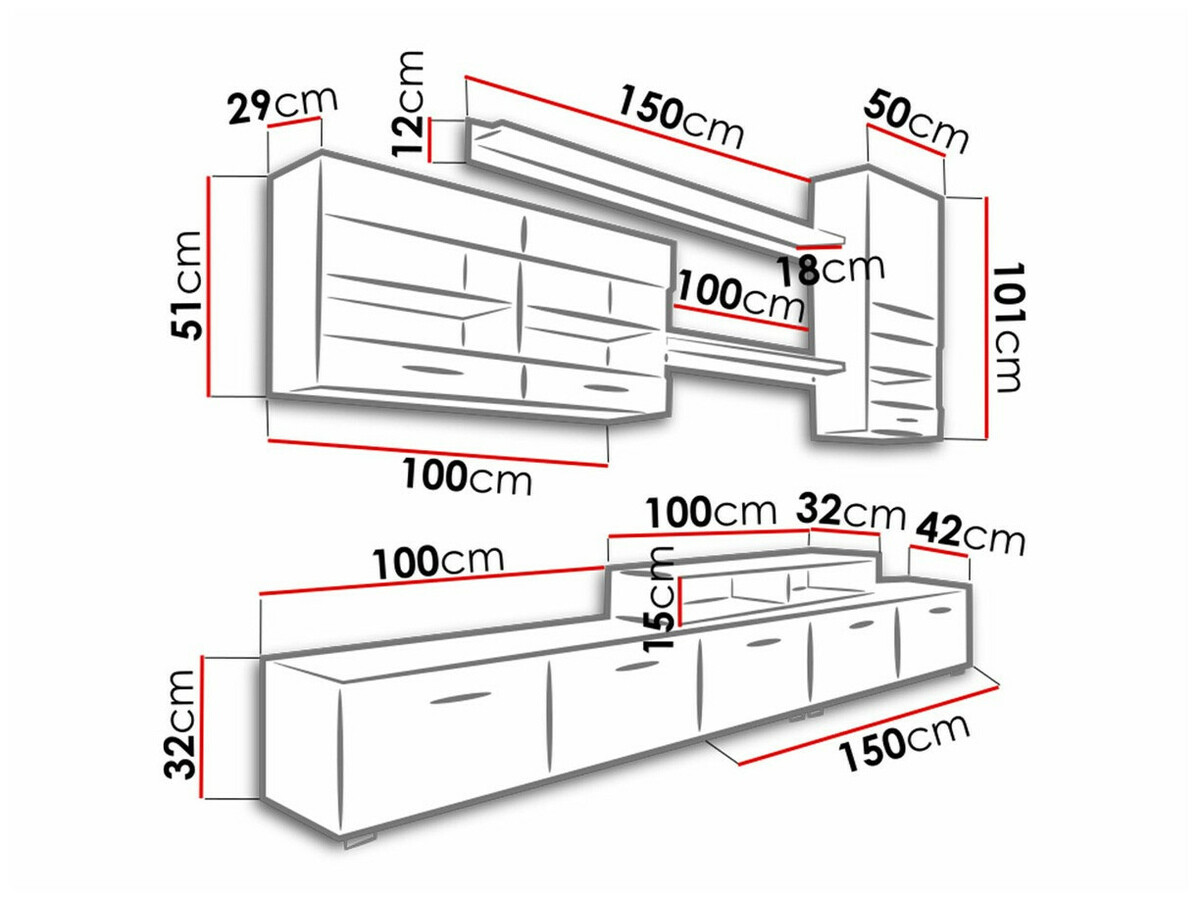 Ensemble de salon Charlotte 105 (Prune + Noir brillant + Prune)