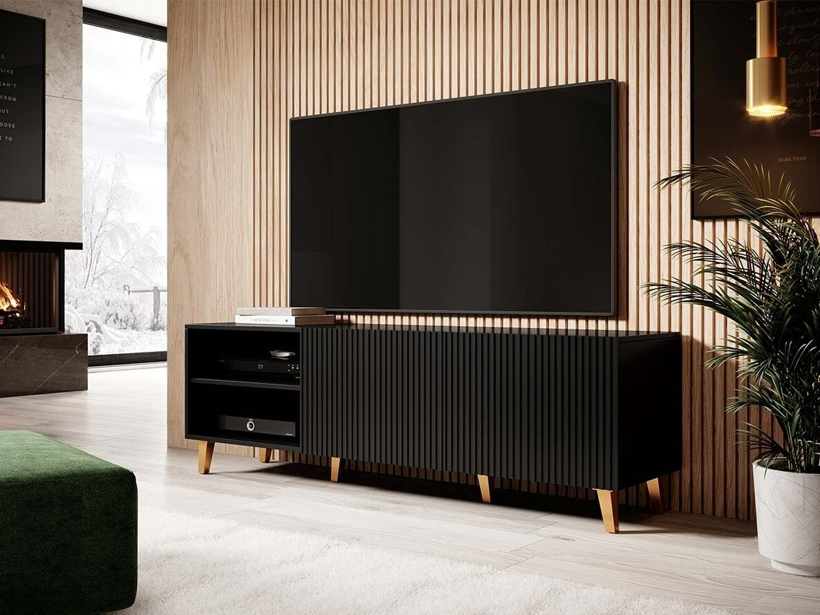 Meuble TV Dicto (Noir + Doré)