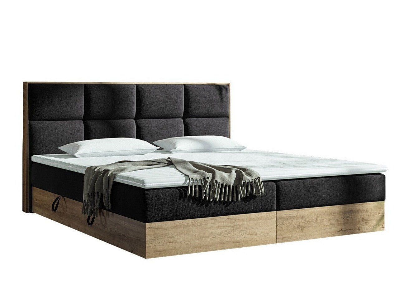 Lit boxspring ComfiDream 165 (Chêne doré + Soro 100)