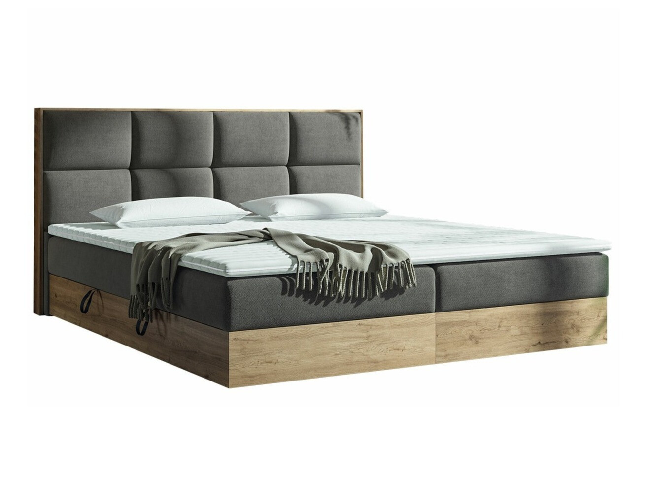 Lit boxspring ComfiDream 165 (Chêne doré + Soro 97)